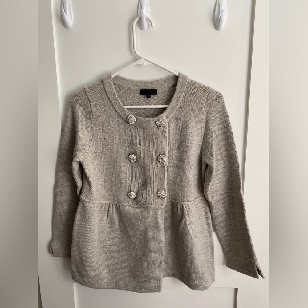 J. Crew Women’s Gray/Silver Sweater in Size Small